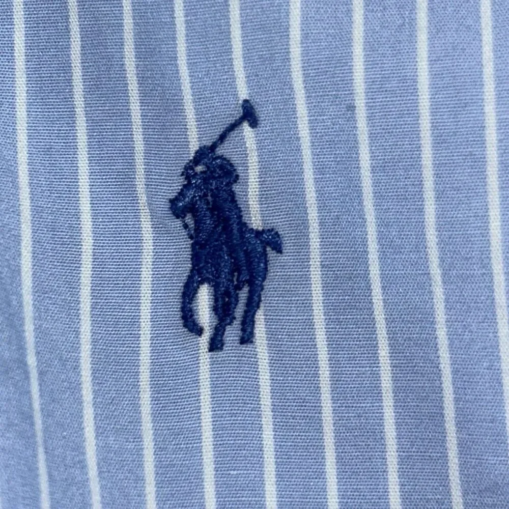 Polo Ralph Lauren Blue Mens Dress Shirt Size 18 35